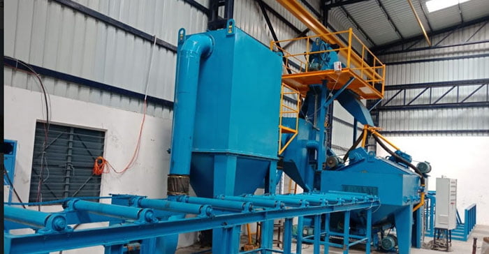 tunnel type shot blasting machine